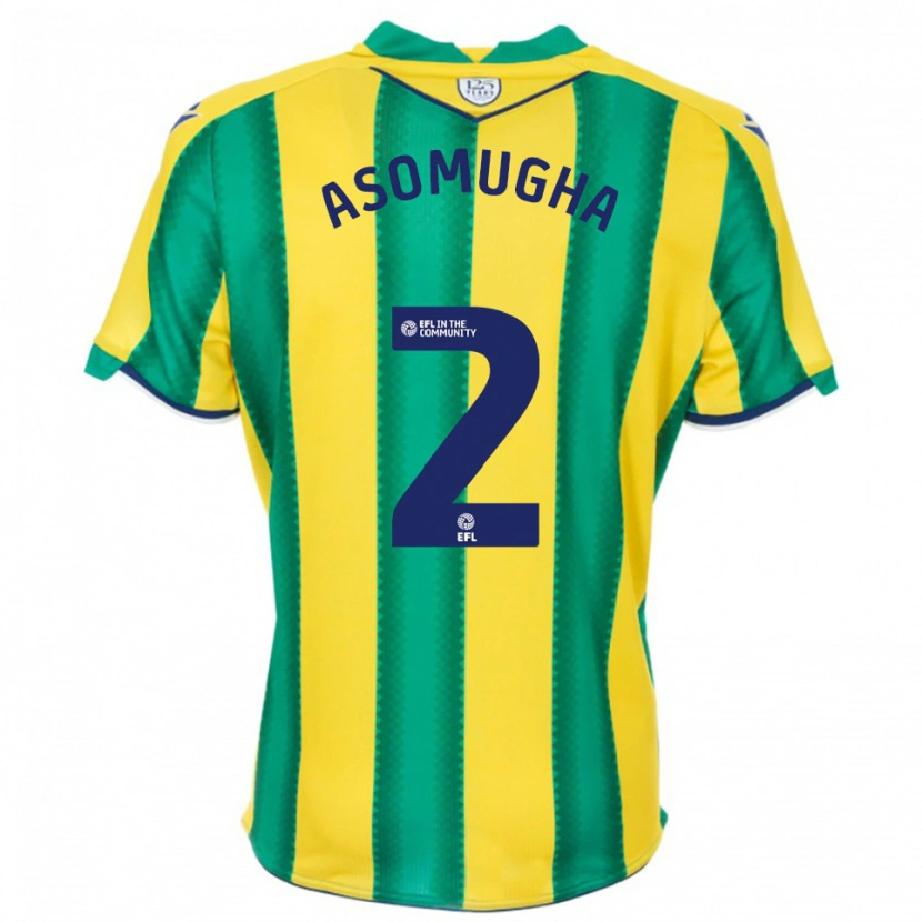 Danxen Kinderen Joel Asomugha #2 Geel Groen Uitshirt Uittenue 2025/26 T-Shirt België