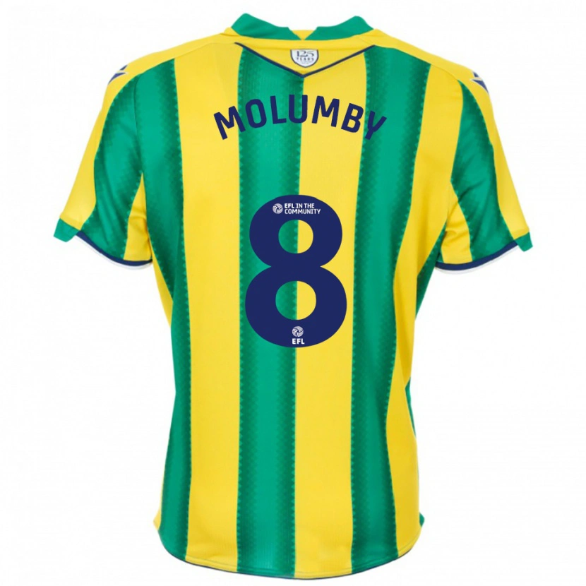 Danxen Kinderen Jayson Molumby #8 Geel Groen Uitshirt Uittenue 2025/26 T-Shirt België