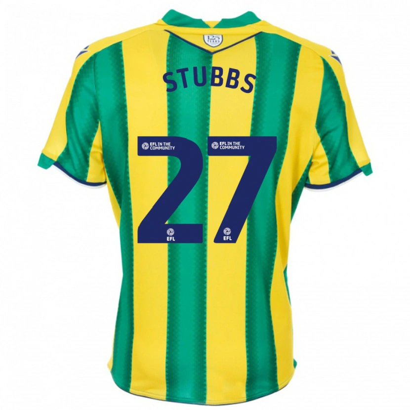 Danxen Kinderen Olivia Stubbs #27 Geel Groen Uitshirt Uittenue 2025/26 T-Shirt België