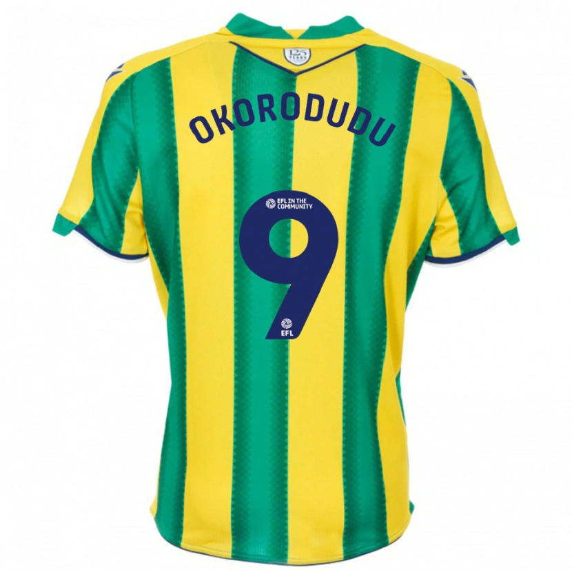 Danxen Kinderen Adam Okorodudu #9 Geel Groen Uitshirt Uittenue 2025/26 T-Shirt België
