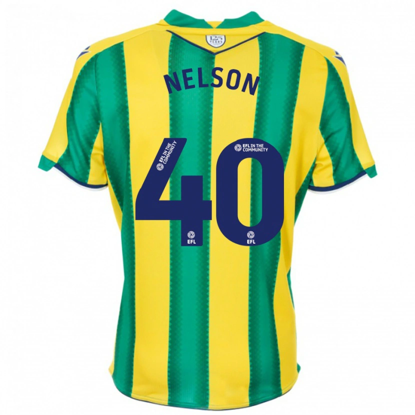 Danxen Kinderen Deago Nelson #40 Geel Groen Uitshirt Uittenue 2025/26 T-Shirt België