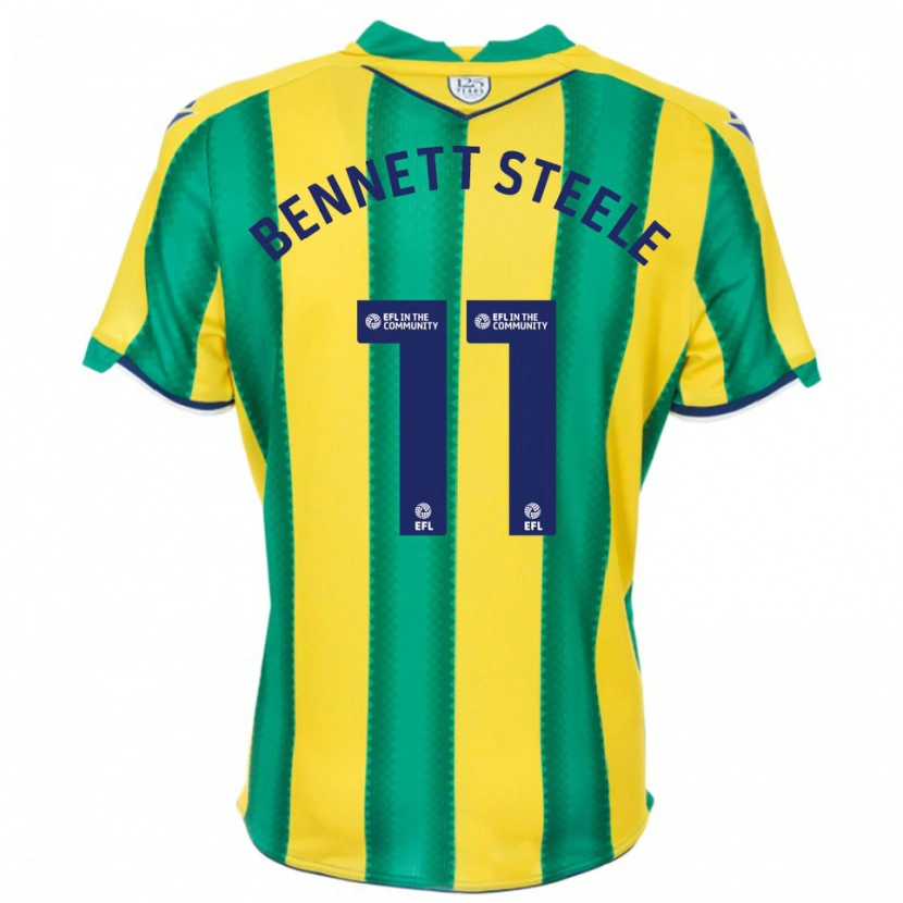 Danxen Kinderen Lizzie Bennett-Steele #11 Geel Groen Uitshirt Uittenue 2025/26 T-Shirt België