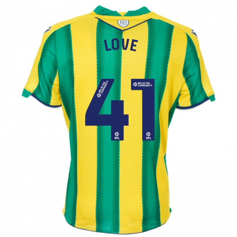 Danxen Kinderen Layton Love #41 Geel Groen Uitshirt Uittenue 2025/26 T-Shirt België
