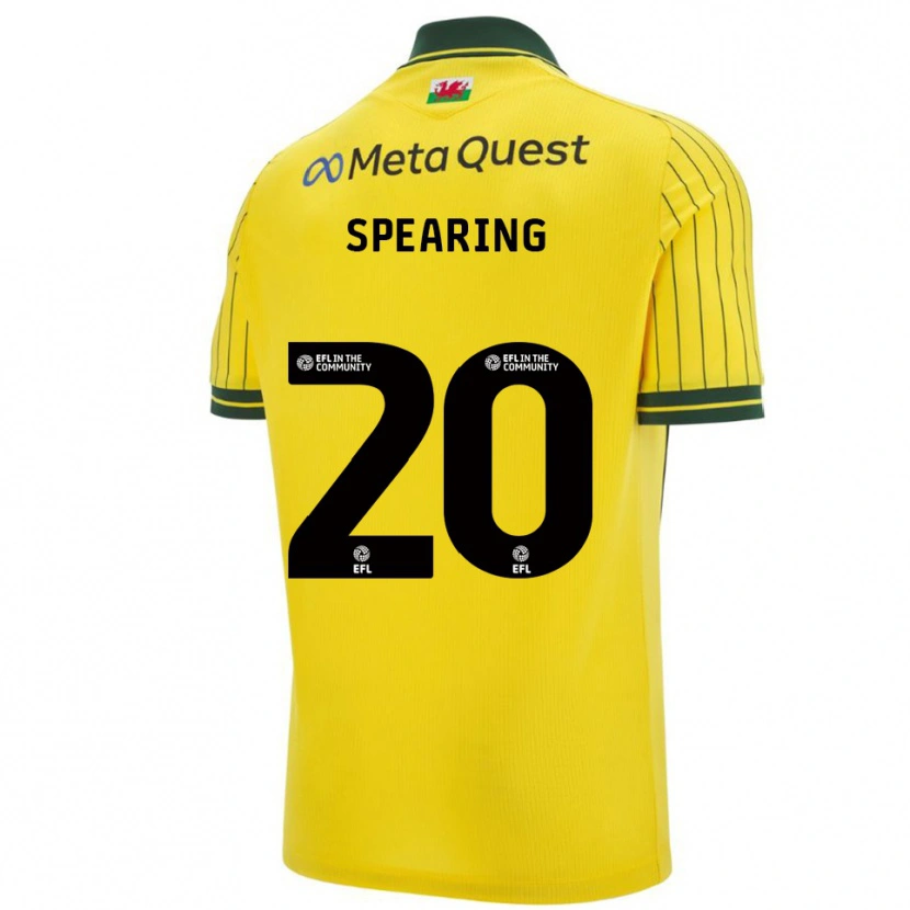 Danxen Kinderen Natasha Spearing #20 Geel Groen Uitshirt Uittenue 2025/26 T-Shirt België