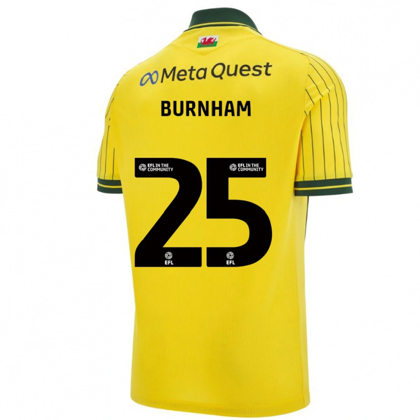 Danxen Kinderen Emma Burnham #25 Geel Groen Uitshirt Uittenue 2025/26 T-Shirt België