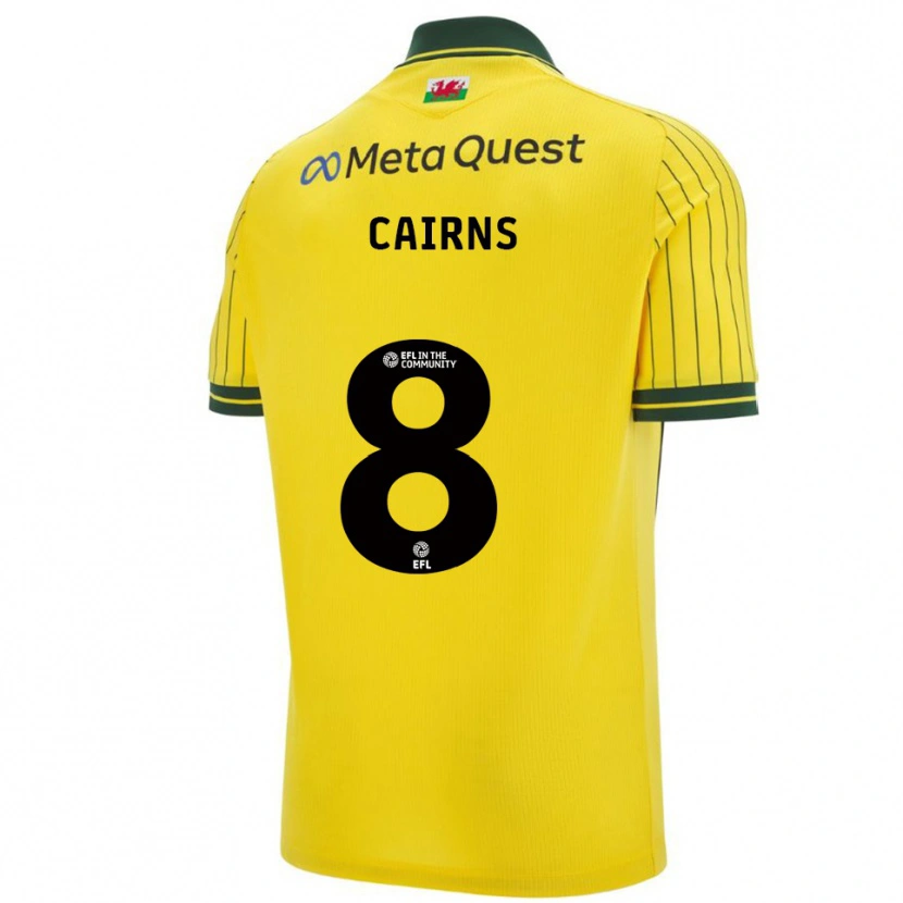 Danxen Kinderen Brooke Cairns #8 Geel Groen Uitshirt Uittenue 2025/26 T-Shirt België