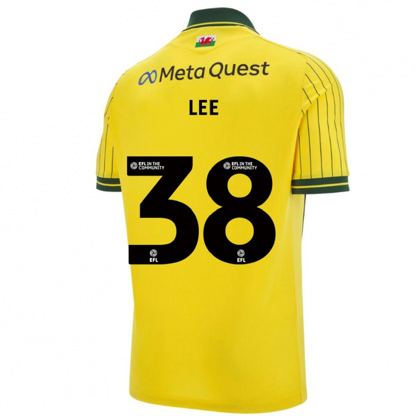 Danxen Kinderen Elliot Lee #38 Geel Groen Uitshirt Uittenue 2025/26 T-Shirt België