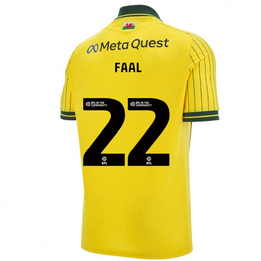 Danxen Kinderen Mo Faal #22 Geel Groen Uitshirt Uittenue 2025/26 T-Shirt België