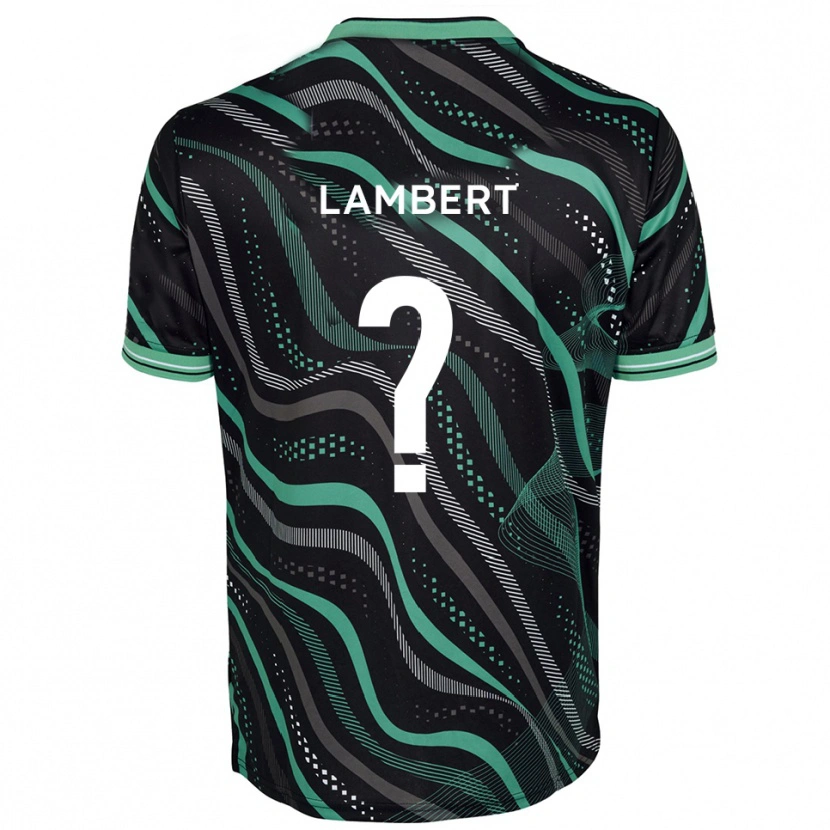 Danxen Kinderen Lewis Lambert #0 Zwart Groen Uitshirt Uittenue 2025/26 T-Shirt België