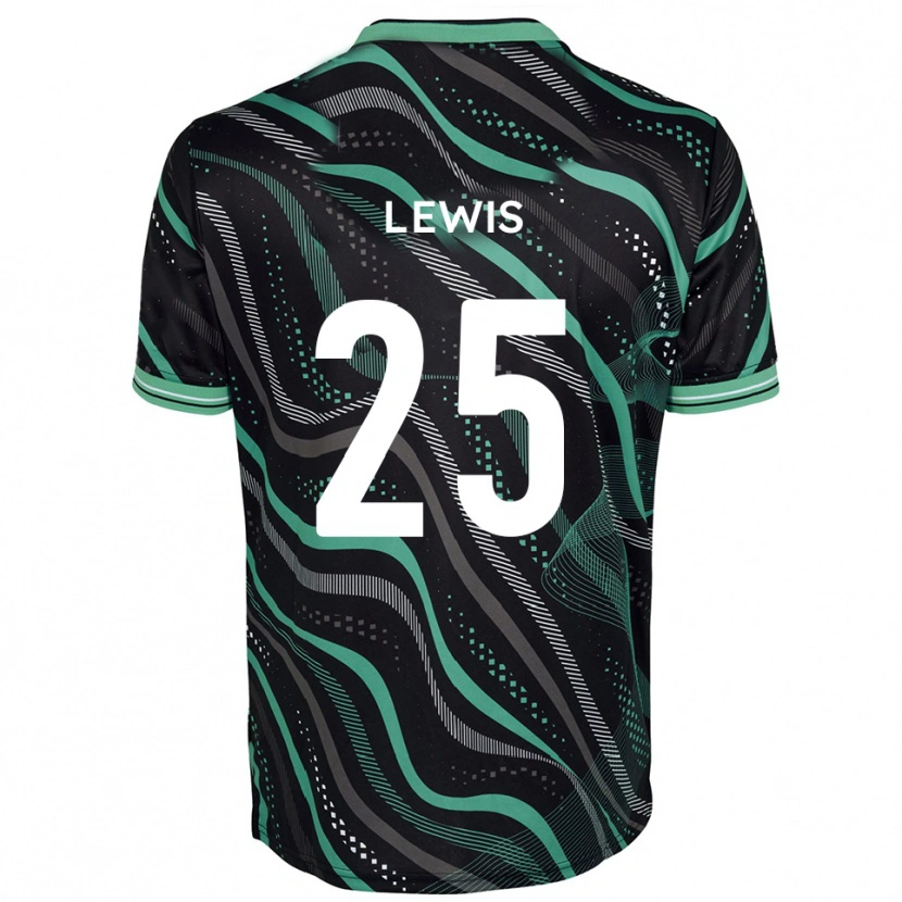 Danxen Kinderen Harry Lewis #25 Zwart Groen Uitshirt Uittenue 2025/26 T-Shirt België