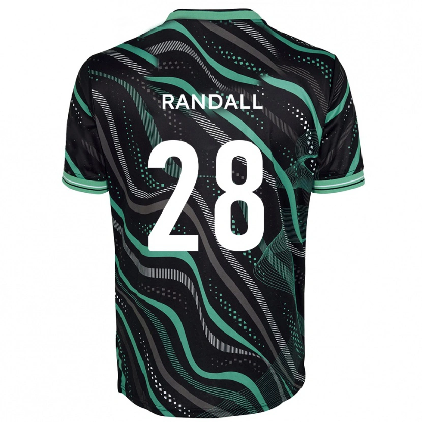 Danxen Kinderen Thomas Randall #28 Zwart Groen Uitshirt Uittenue 2025/26 T-Shirt België