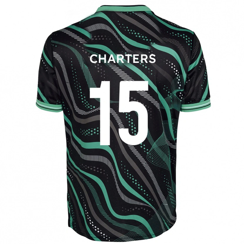Danxen Kinderen Taylor Charters #15 Zwart Groen Uitshirt Uittenue 2025/26 T-Shirt België