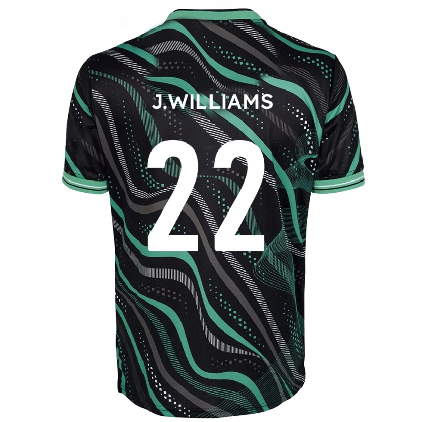 Danxen Kinderen Josh Williams #22 Zwart Groen Uitshirt Uittenue 2025/26 T-Shirt België