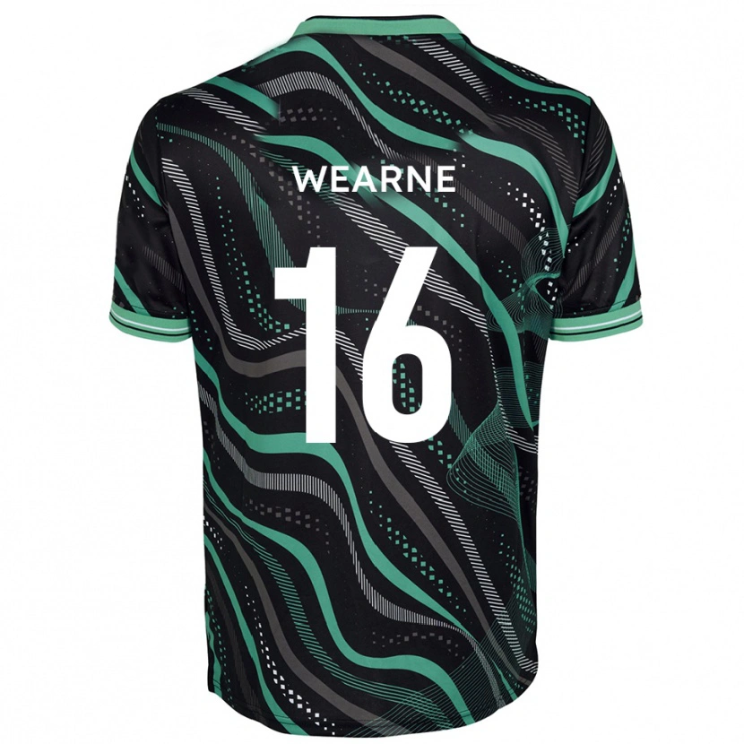 Danxen Kinderen Stephen Wearne #16 Zwart Groen Uitshirt Uittenue 2025/26 T-Shirt België