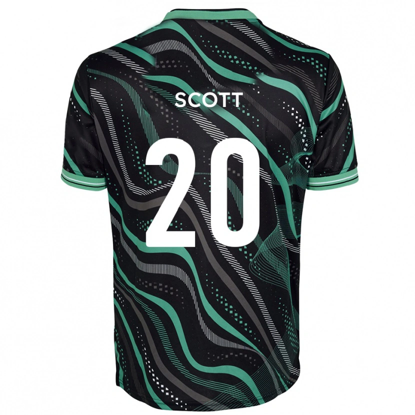 Danxen Kinderen Cedwyn Scott #20 Zwart Groen Uitshirt Uittenue 2025/26 T-Shirt België