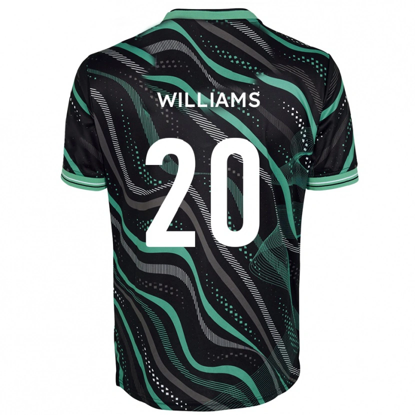 Danxen Kinderen Ben Williams #20 Zwart Groen Uitshirt Uittenue 2025/26 T-Shirt België
