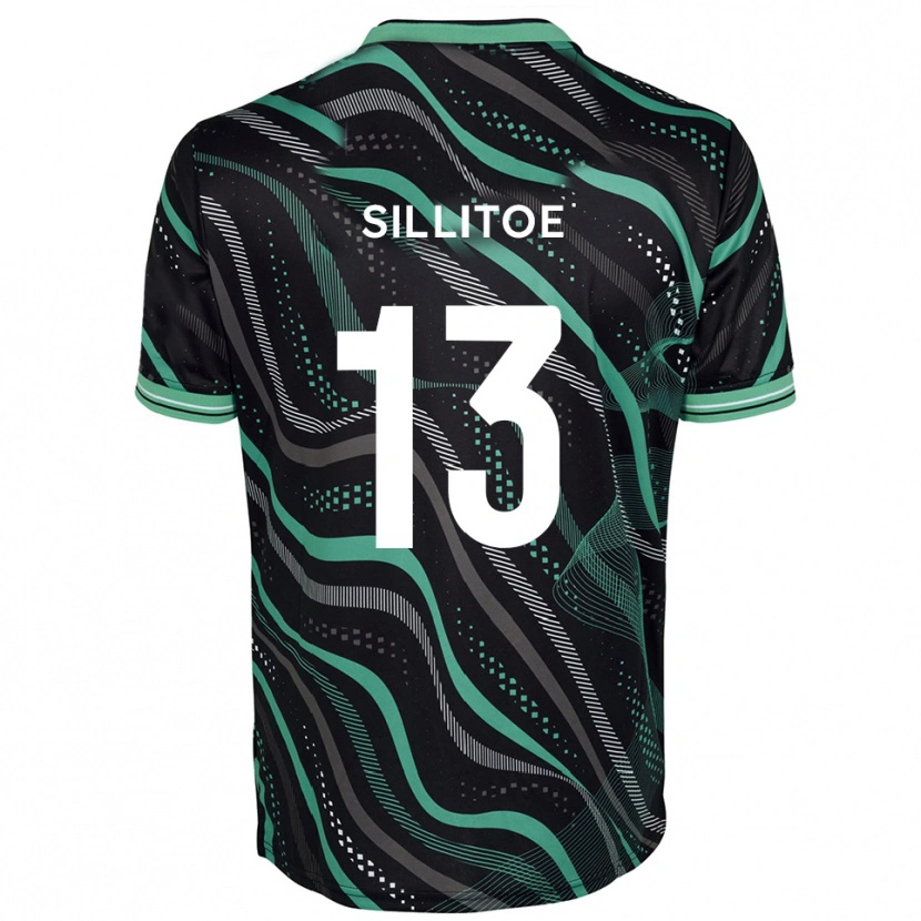 Danxen Kinderen Casey Sillitoe #13 Zwart Groen Uitshirt Uittenue 2025/26 T-Shirt België