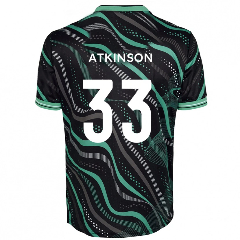 Danxen Kinderen Hayden Atkinson #33 Zwart Groen Uitshirt Uittenue 2025/26 T-Shirt België