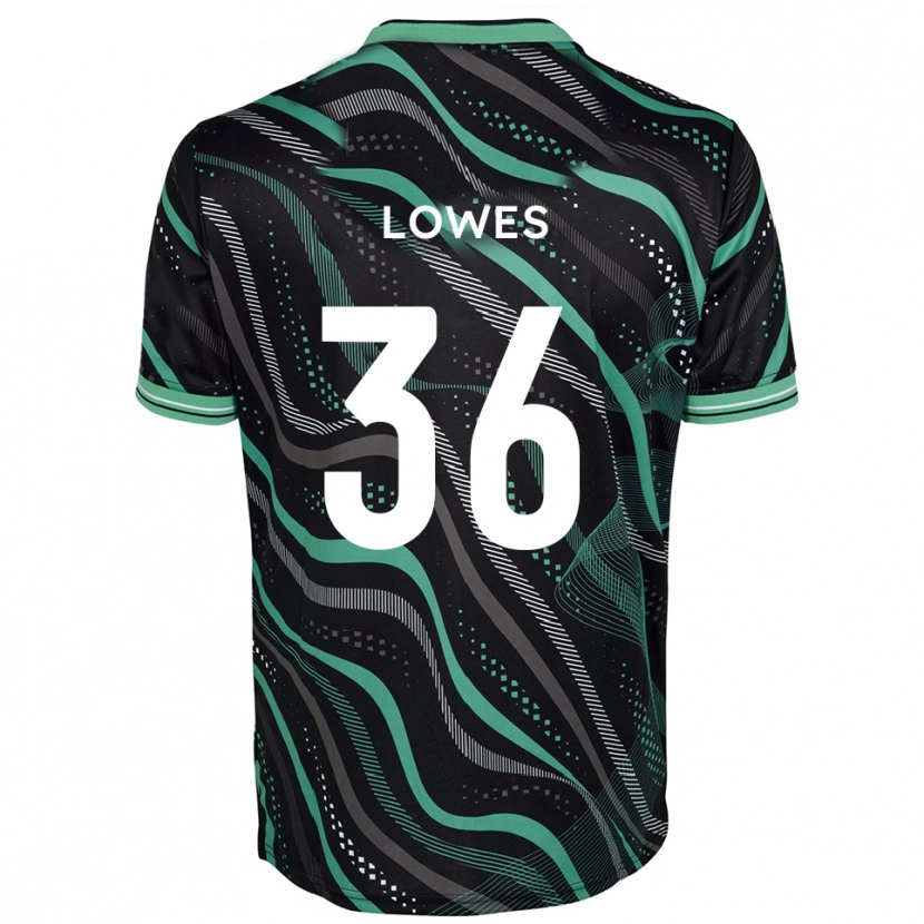 Danxen Kinderen Jonah Lowes #36 Zwart Groen Uitshirt Uittenue 2025/26 T-Shirt België