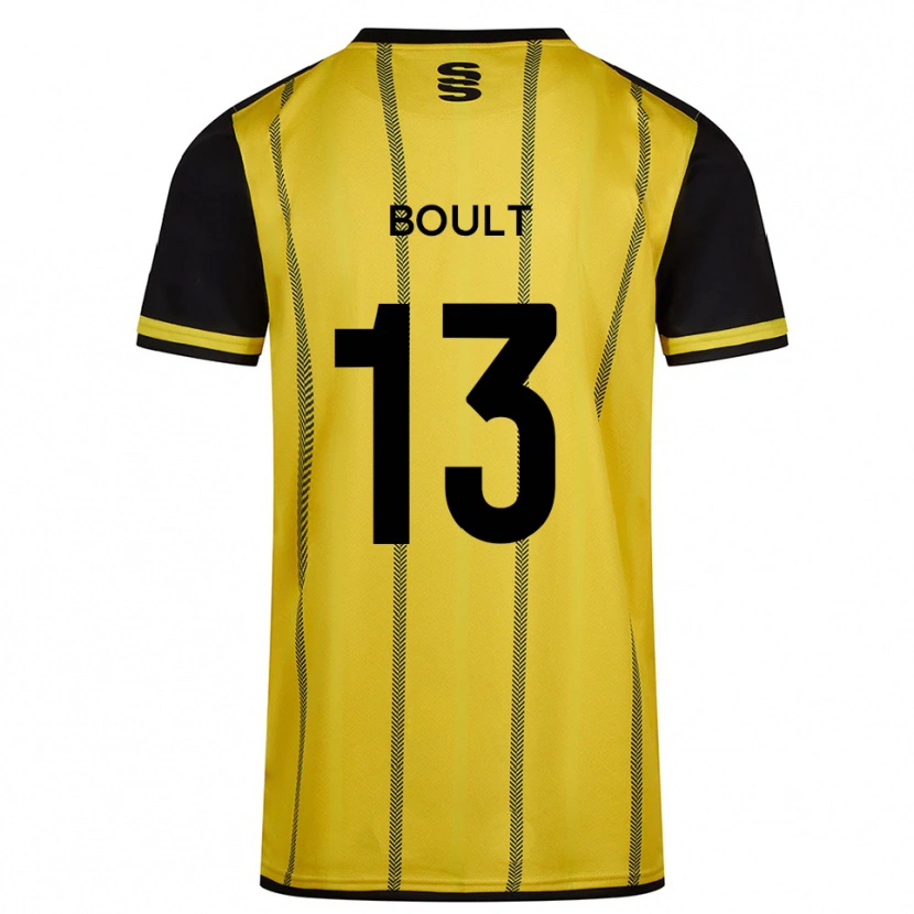 Danxen Kinderen Jack Boult #13 Geel Zwart Uitshirt Uittenue 2025/26 T-Shirt België