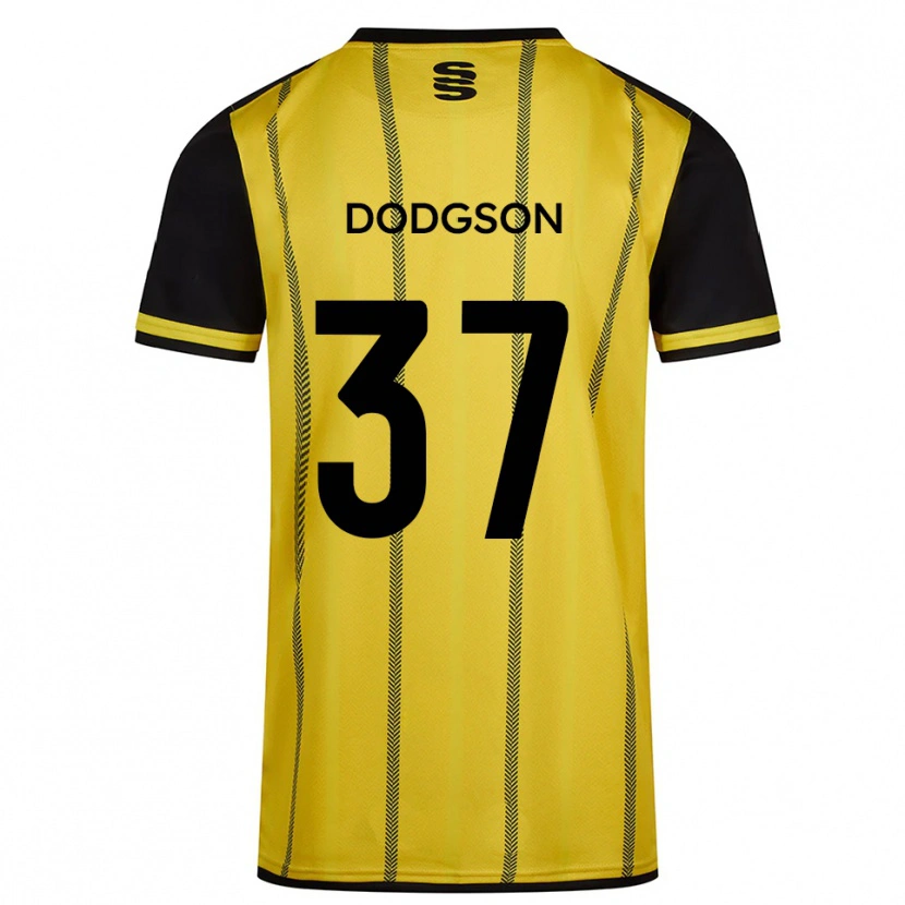 Danxen Kinderen Ewan Dodgson #37 Geel Zwart Uitshirt Uittenue 2025/26 T-Shirt België
