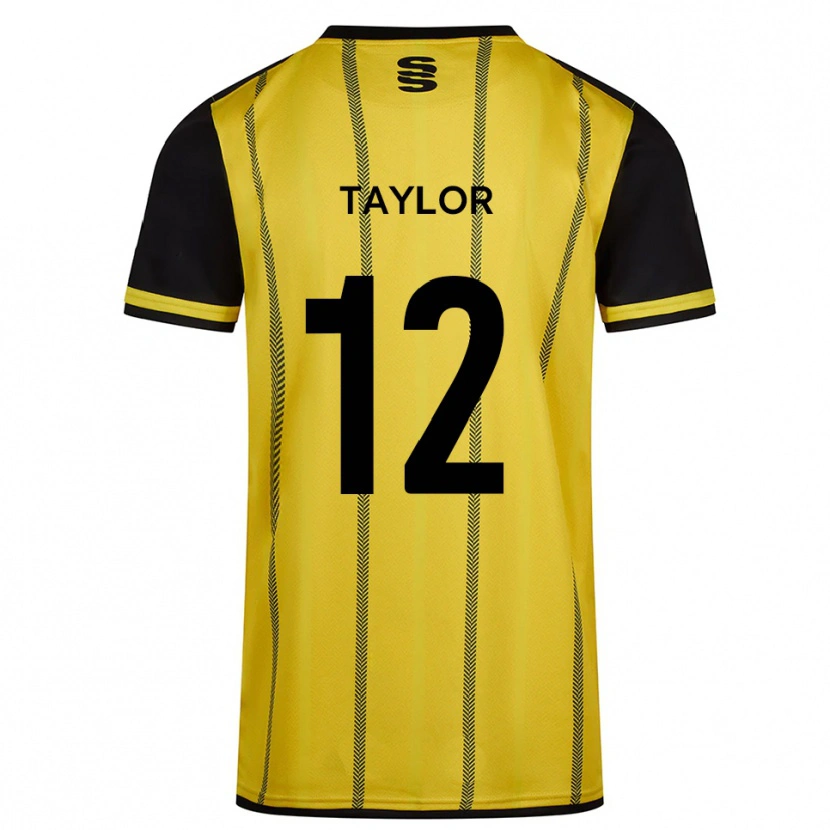 Danxen Kinderen Max Taylor #12 Geel Zwart Uitshirt Uittenue 2025/26 T-Shirt België