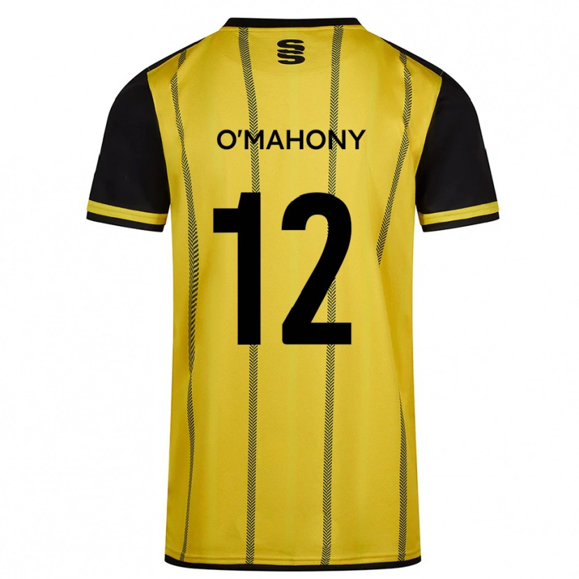 Danxen Kinderen Orlaith O'mahony #12 Geel Zwart Uitshirt Uittenue 2025/26 T-Shirt België