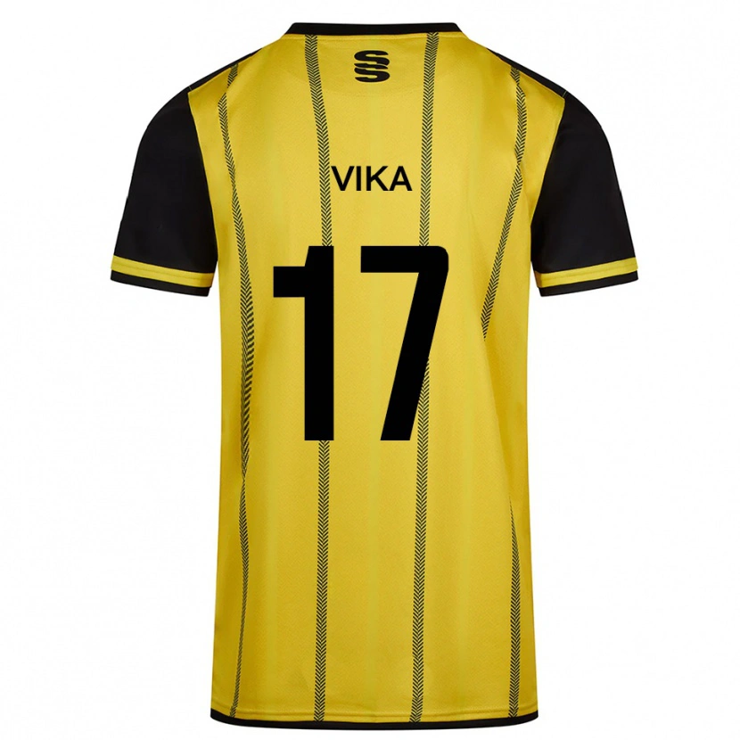 Danxen Kinderen Destin Vika #17 Geel Zwart Uitshirt Uittenue 2025/26 T-Shirt België