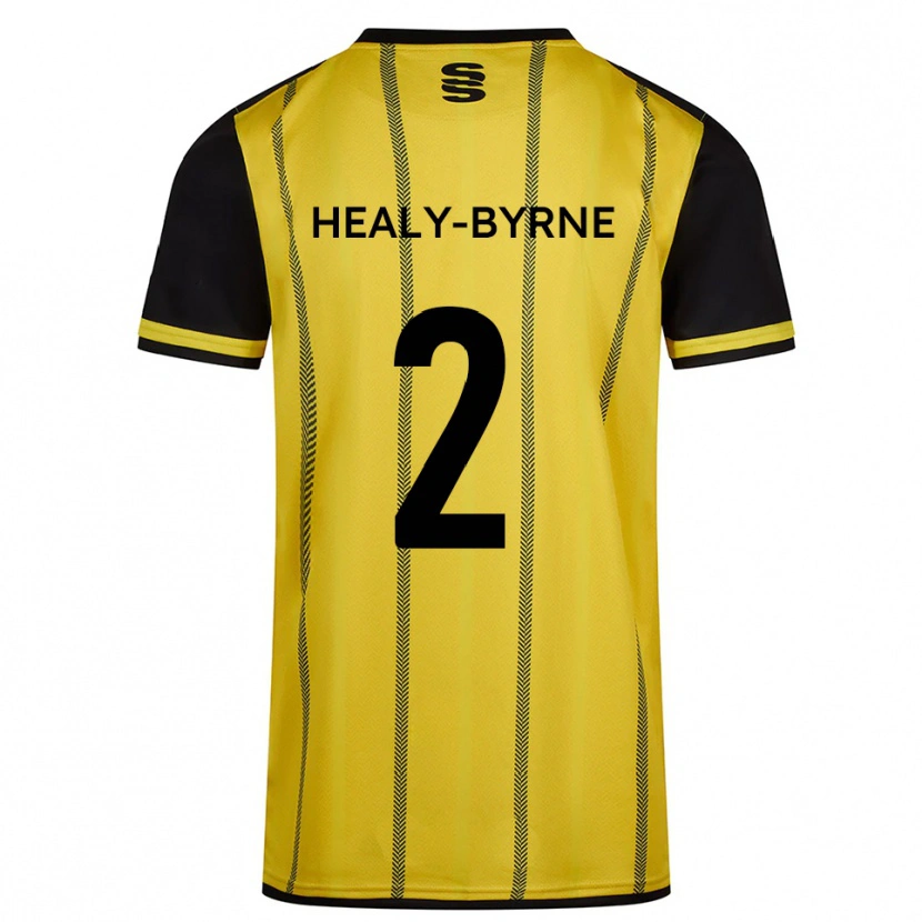 Danxen Kinderen Alex Healy-Byrne #2 Geel Zwart Uitshirt Uittenue 2025/26 T-Shirt België