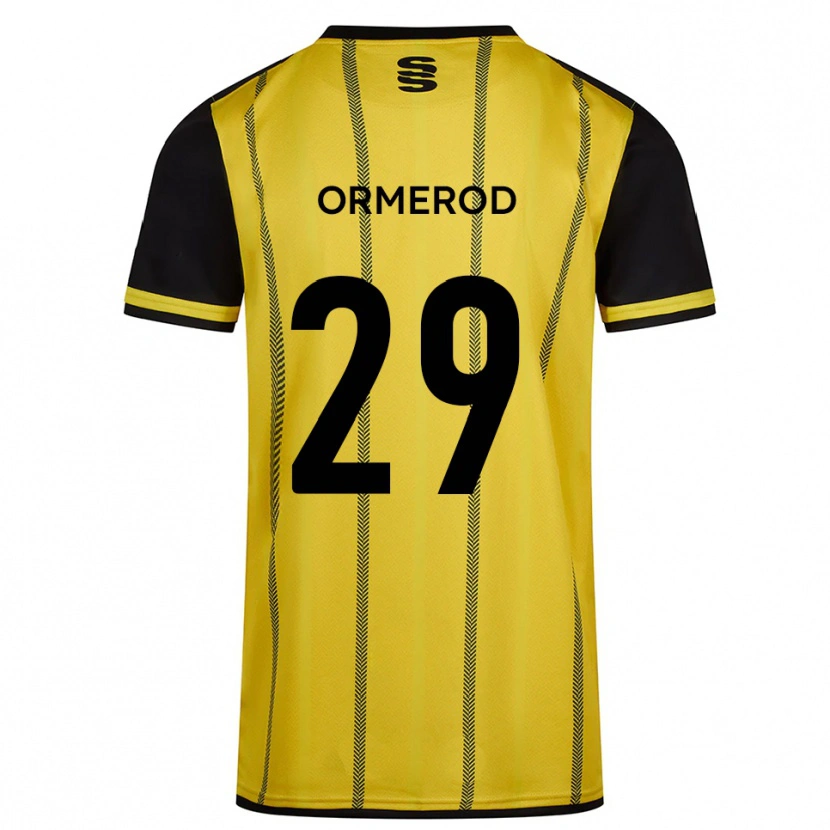 Danxen Kinderen Danny Ormerod #29 Geel Zwart Uitshirt Uittenue 2025/26 T-Shirt België
