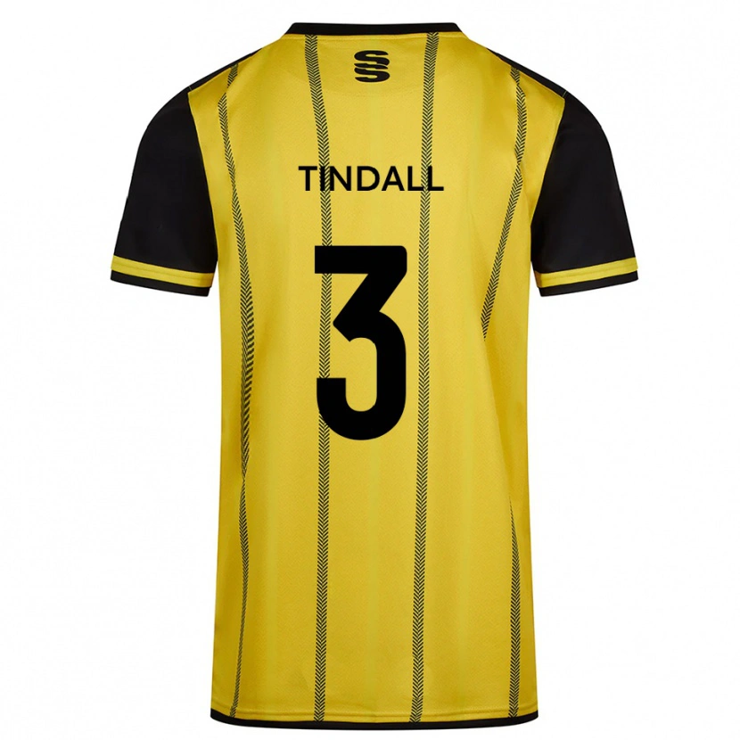 Danxen Kinderen Millie Tindall #3 Geel Zwart Uitshirt Uittenue 2025/26 T-Shirt België