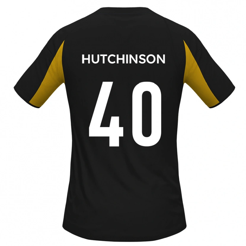 Danxen Kinderen Luke Hutchinson #40 Zwart Geel Uitshirt Uittenue 2025/26 T-Shirt België