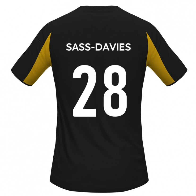Danxen Kinderen Billy Sass-Davies #28 Zwart Geel Uitshirt Uittenue 2025/26 T-Shirt België