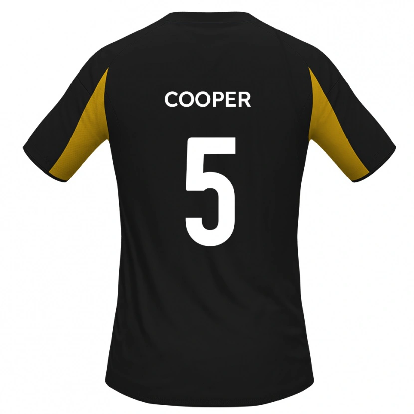 Danxen Kinderen Jake Cooper #5 Zwart Geel Uitshirt Uittenue 2025/26 T-Shirt België