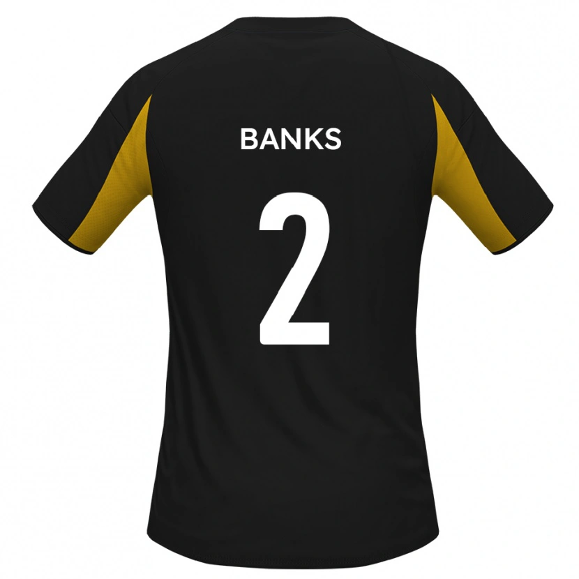 Danxen Kinderen Lewis Banks #2 Zwart Geel Uitshirt Uittenue 2025/26 T-Shirt België