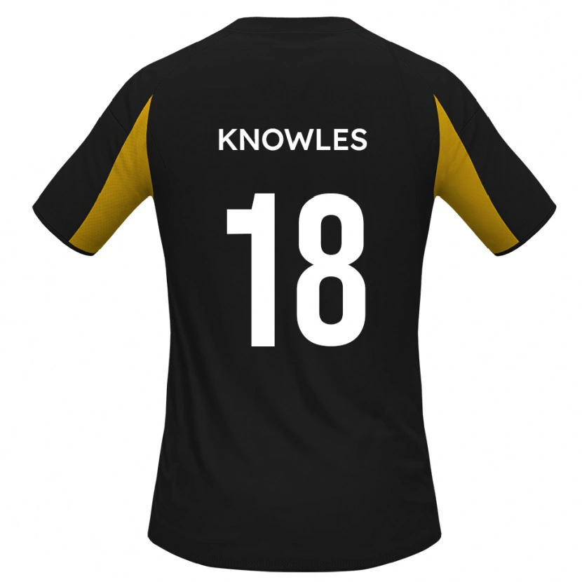 Danxen Kinderen Jimmy Knowles #18 Zwart Geel Uitshirt Uittenue 2025/26 T-Shirt België