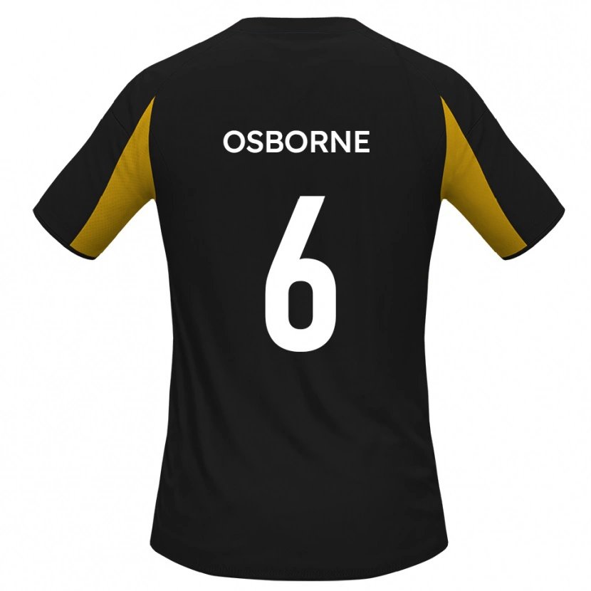 Danxen Kinderen Elliot Osborne #6 Zwart Geel Uitshirt Uittenue 2025/26 T-Shirt België