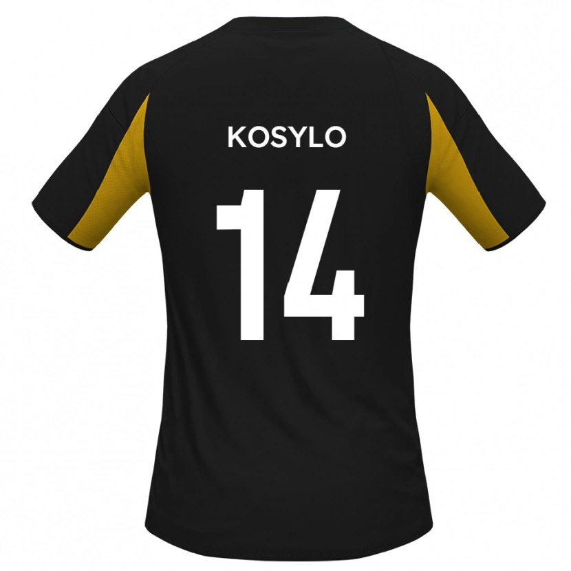 Danxen Kinderen Matty Kosylo #14 Zwart Geel Uitshirt Uittenue 2025/26 T-Shirt België