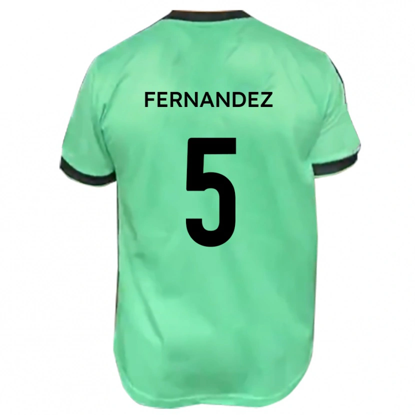 Danxen Kinderen Luis Fernandez #5 Turkoois Zwart Uitshirt Uittenue 2025/26 T-Shirt België
