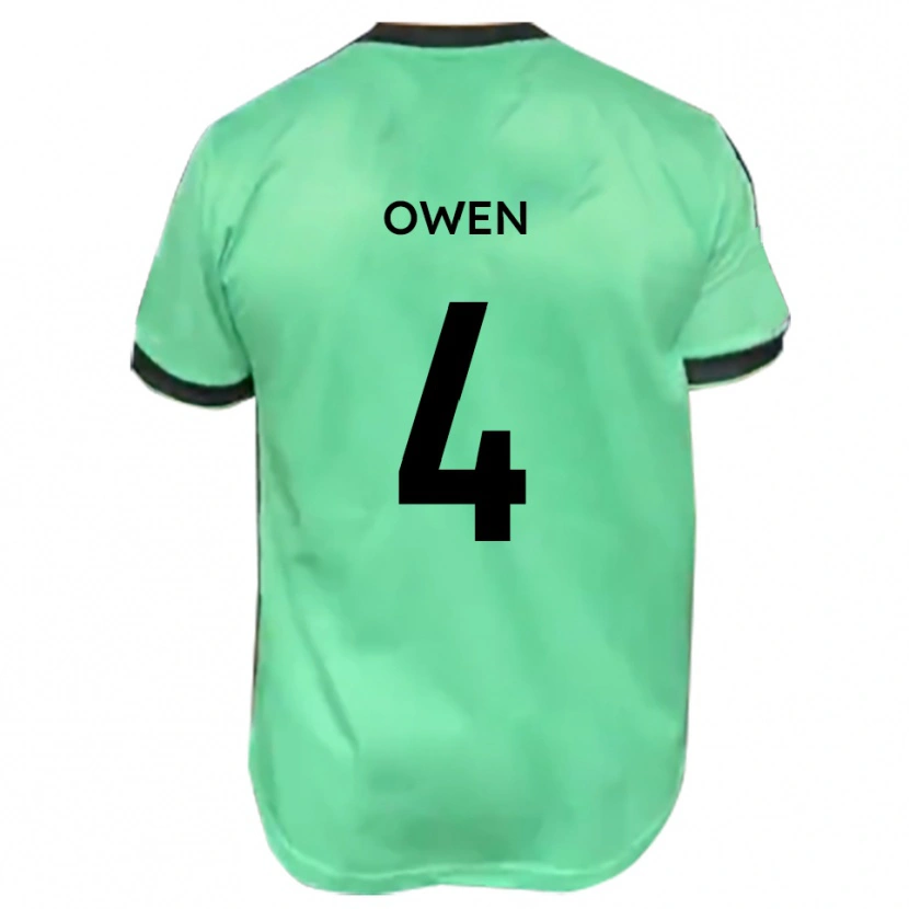 Danxen Kinderen Nathaniel Owen #4 Turkoois Zwart Uitshirt Uittenue 2025/26 T-Shirt België