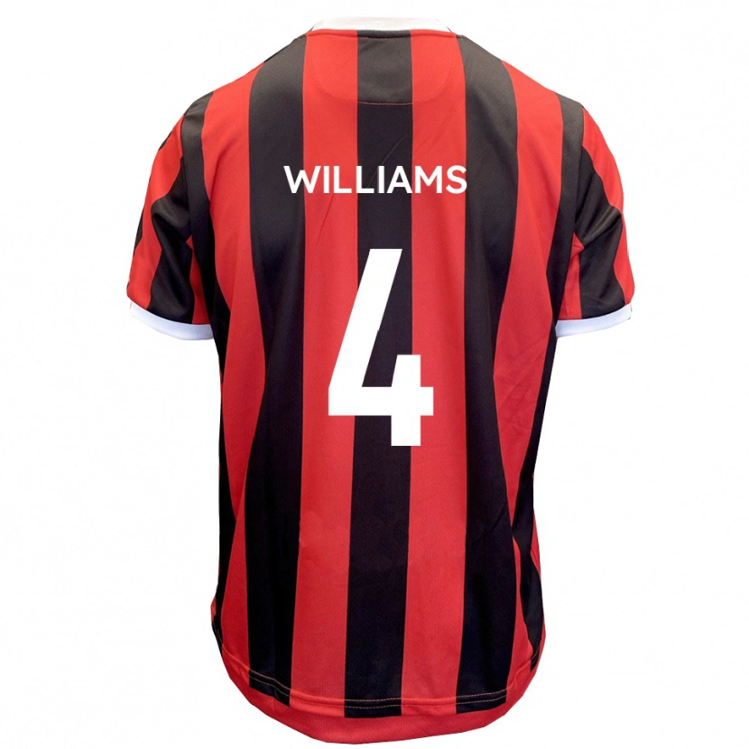 Danxen Kinderen Morgan Williams #4 Rood Zwart Uitshirt Uittenue 2025/26 T-Shirt België