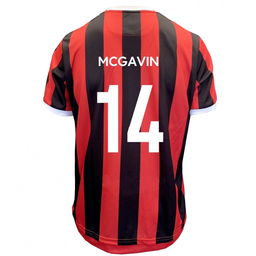 Danxen Kinderen Brett Mcgavin #14 Rood Zwart Uitshirt Uittenue 2025/26 T-Shirt België