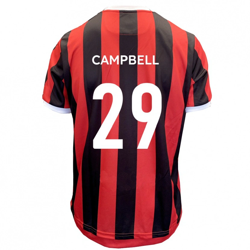 Danxen Kinderen Tahvon Campbell #29 Rood Zwart Uitshirt Uittenue 2025/26 T-Shirt België