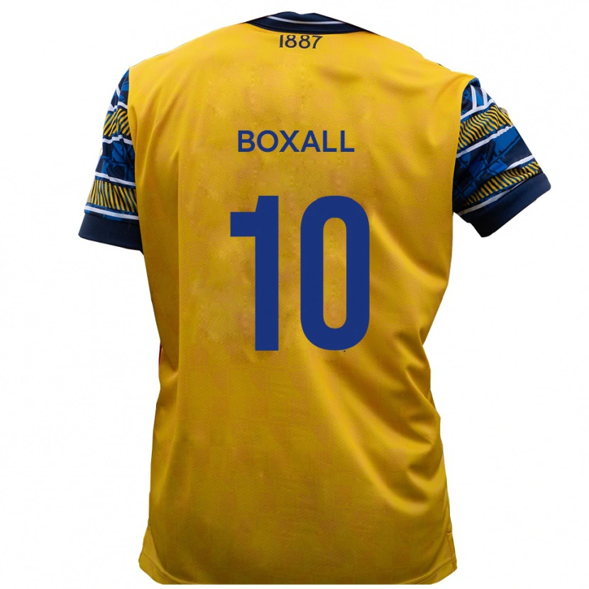 Danxen Kinderen Lucas Boxall #10 Geel Zwart Uitshirt Uittenue 2025/26 T-Shirt België