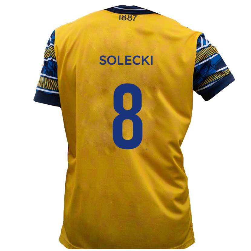 Danxen Kinderen Joshua Solecki #8 Geel Zwart Uitshirt Uittenue 2025/26 T-Shirt België