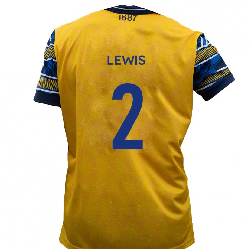 Danxen Kinderen Jack Lewis #2 Geel Zwart Uitshirt Uittenue 2025/26 T-Shirt België
