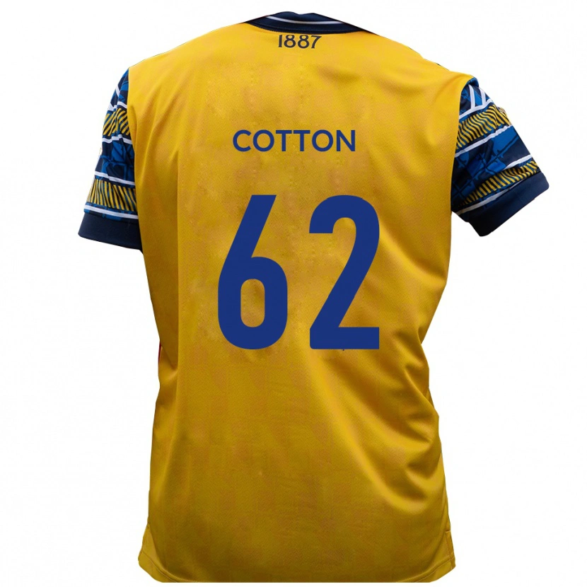 Danxen Kinderen Bailey Cotton #62 Geel Zwart Uitshirt Uittenue 2025/26 T-Shirt België