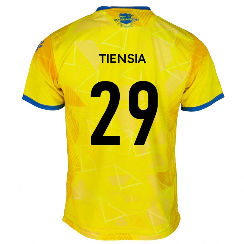 Danxen Kinderen Junior Tiensia #29 Geel Blauw Uitshirt Uittenue 2025/26 T-Shirt België