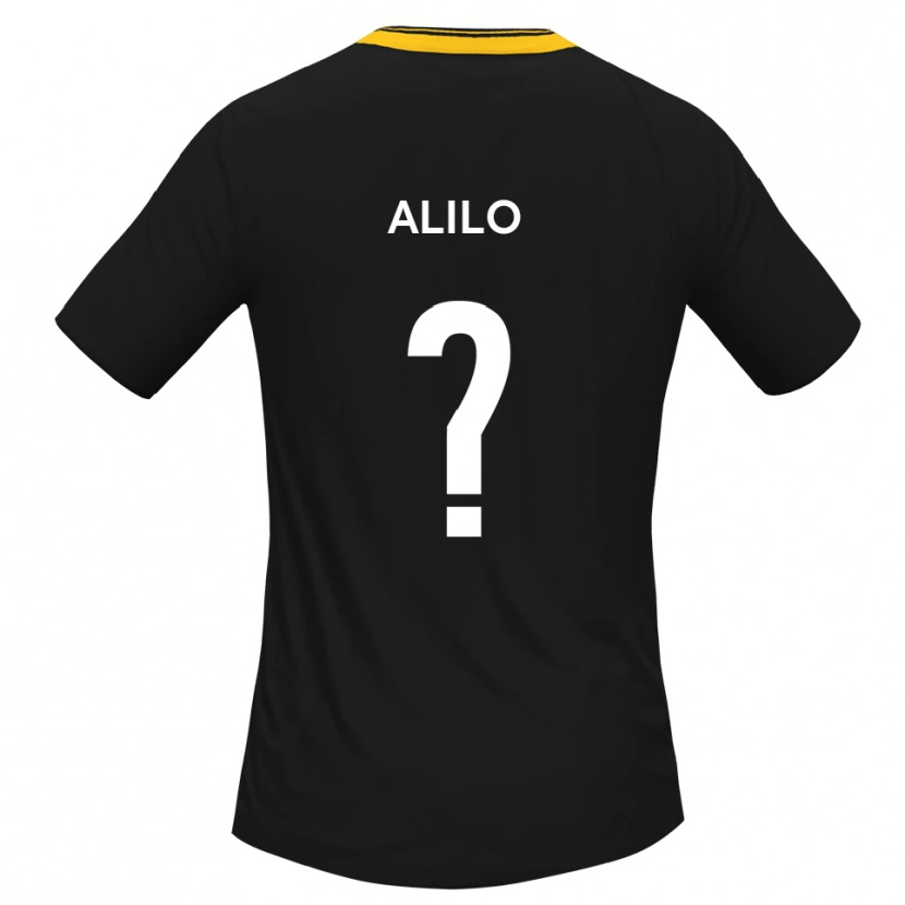 Danxen Kinderen Jordi Alilo #0 Zwart Geel Uitshirt Uittenue 2025/26 T-Shirt België