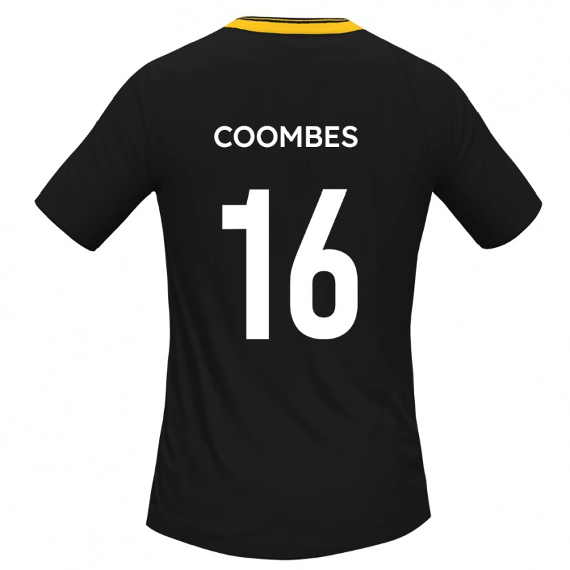Danxen Kinderen Jay Coombes #16 Zwart Geel Uitshirt Uittenue 2025/26 T-Shirt België